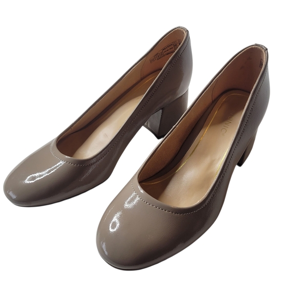 Vionic Carmel Taupe Nude Pumps Patent Leather Size 7.5 - Picture 1 of 6